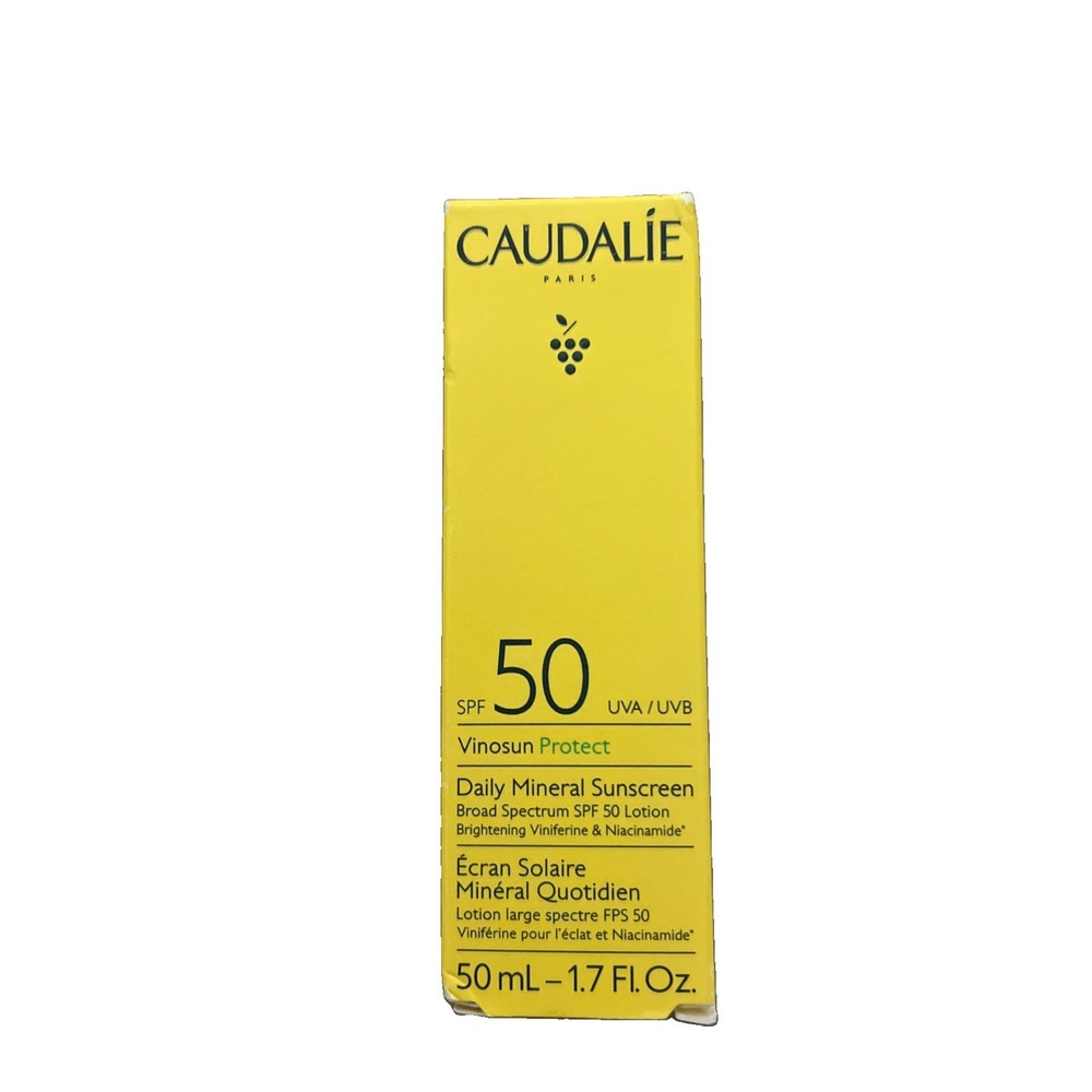 Caudalie Vinosun Protect Daily Mineral Sunscreen SPF50 UVA/UVB 50ml 1.7oz NEW